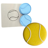 Tennis Ball Cookie Cutter Sports Cookie Cutter Lady MINI - 2 Inches (5cm) **FULL SET BUNDLE** Cutter + Stamp + Stencil + Debosser **BEST DEAL** 