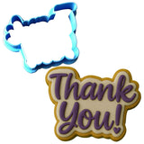 Thank You Cookie Cutter | Stamp | Stencil #1 Mom / Dad / Bday / Party Cookie Cutter Lady 