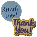 Thank You Cookie Cutter | Stamp | Stencil #1 Mom / Dad / Bday / Party Cookie Cutter Lady 