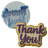 Thank You Cookie Cutter | Stamp | Stencil #1 Mom / Dad / Bday / Party Cookie Cutter Lady 