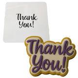 Thank You Cookie Cutter | Stamp | Stencil #1 Mom / Dad / Bday / Party Cookie Cutter Lady 