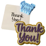 Thank You Cookie Cutter | Stamp | Stencil #1 Mom / Dad / Bday / Party Cookie Cutter Lady 