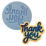 Thank You Cookie Cutter | Stamp | Stencil - SHARP EDGES - FAST Shipping - Choose Your Own Size! #2 Cookie Cutter Lady LITTLE - 3 Inches (7.62cm) Debosser ONLY 