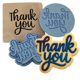 Thank You Cookie Cutter | Stamp | Stencil - SHARP EDGES - FAST Shipping - Choose Your Own Size! #2 Cookie Cutter Lady LITTLE - 3 Inches (7.62cm) **FULL SET BUNDLE** Cutter + Stamp + Stencil + Debosser **BEST DEAL** 