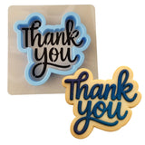 Thank You Cookie Cutter | Stamp | Stencil - SHARP EDGES - FAST Shipping - Choose Your Own Size! #2 Cookie Cutter Lady LITTLE - 3 Inches (7.62cm) **BUNDLE** Cutter + Stencil 