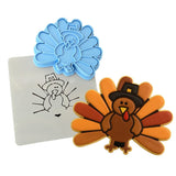 Thanksgiving Pilgrim Turkey Cookie Cutter | Stamp | Stencil #2 Halloween / Fall Cookie Cutter Lady 