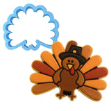 Thanksgiving Pilgrim Turkey Cookie Cutter | Stamp | Stencil #2 Halloween / Fall Cookie Cutter Lady MINI - 2 Inches (5cm) Cookie Cutter ONLY (Outline) 