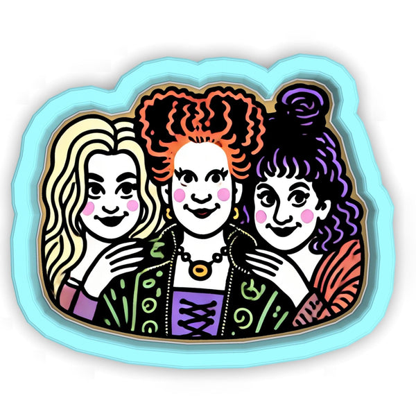 a picture of three women with different hair colors