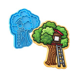 Tree House Cookie Cutter | Stamp | Stencil #1 Miscellaneous Cookie Cutter Lady MINI - 2 Inches (5cm) Stamp ONLY 