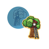 Tree House Cookie Cutter | Stamp | Stencil #1 Miscellaneous Cookie Cutter Lady MINI - 2 Inches (5cm) Debosser ONLY 