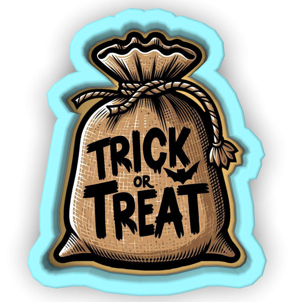 a bag with the words trick or treat on it