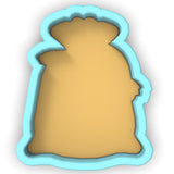 a cookie cutter shaped like a bag of bread