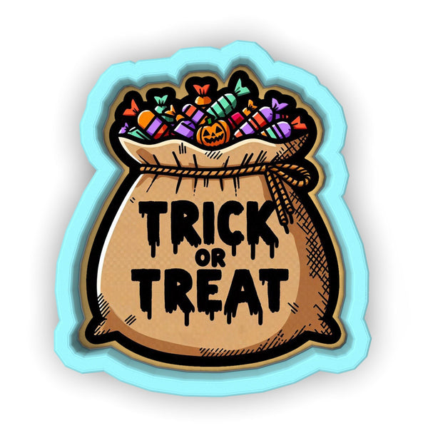 a trick or treat bag with candy in it