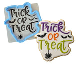 Trick or Treat Cookie Cutter Outline & Stamp #2 Halloween / Fall Cookie Cutter Lady MINI - 2 Inches (5cm) **BUNDLE** Cutter + Stencil 