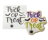 Trick or Treat Cookie Cutter Outline & Stamp #2 Halloween / Fall Cookie Cutter Lady MINI - 2 Inches (5cm) Stencil ONLY 