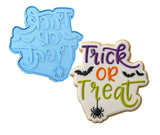 Trick or Treat Cookie Cutter Outline & Stamp #2 Halloween / Fall Cookie Cutter Lady MINI - 2 Inches (5cm) **BUNDLE** Cutter + Stamp 