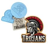 Trojans Words 2 Cookie Cutter | Stamp | Stencil - SHARP EDGES - FAST Shipping - Choose Your Own Size! #1 Cookie Cutter Lady LITTLE - 3 Inches (7.62cm) **FULL SET BUNDLE** Cutter + Stamp + Stencil + Debosser **BEST DEAL** 