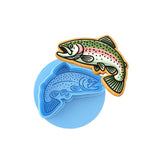 Trout 1 Cookie Cutter | Stamp | Stencil - SHARP EDGES - FAST Shipping - Choose Your Own Size! #1 Cookie Cutter Lady LITTLE - 3 Inches (7.62cm) **BUNDLE** Cutter + Debosser 