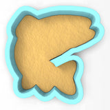 a cookie cutter shaped like a fish
