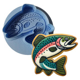 Trout 2 Cookie Cutter | Stamp | Stencil - SHARP EDGES - FAST Shipping - Choose Your Own Size! #1 Cookie Cutter Lady LITTLE - 3 Inches (7.62cm) **BUNDLE** Cutter + Debosser 