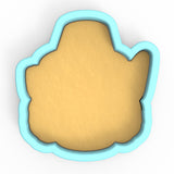 a cookie cutter with a cookie in the shape of a cloud