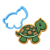 Turtle Cookie Cutter | Stamp | Stencil #1 Beach / Summer Cookie Cutter Lady MINI - 2 Inches (5cm) Cookie Cutter ONLY (Outline) 