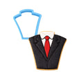 Tuxedo Cookie Cutter Detailed #1 Wedding / Baby / V Day Cookie Cutter Lady MINI - 2 Inches (5cm) Cookie Cutter ONLY (Outline) 
