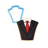 Tuxedo Cookie Cutter Detailed #1 Wedding / Baby / V Day Cookie Cutter Lady MINI - 2 Inches (5cm) Cookie Cutter ONLY (Outline) 