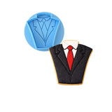 Tuxedo Cookie Cutter Detailed #1 Wedding / Baby / V Day Cookie Cutter Lady MINI - 2 Inches (5cm) **BUNDLE** Cutter + Debosser 