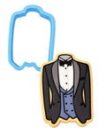 Tuxedo Cookie Cutter | Stamp | Stencil #4 Wedding / Baby / V Day Cookie Cutter Lady MINI - 2 Inches (5cm) Cookie Cutter ONLY (Outline) 