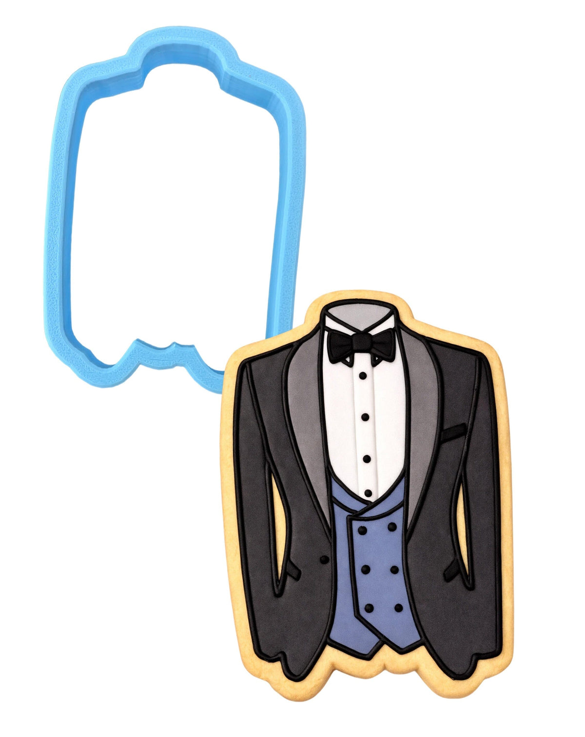 Tuxedo Cookie Cutter | Stamp | Stencil #4 Wedding / Baby / V Day Cookie Cutter Lady MINI - 2 Inches (5cm) Cookie Cutter ONLY (Outline) 