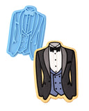 Tuxedo Cookie Cutter | Stamp | Stencil #4 Wedding / Baby / V Day Cookie Cutter Lady MINI - 2 Inches (5cm) Stamp ONLY 