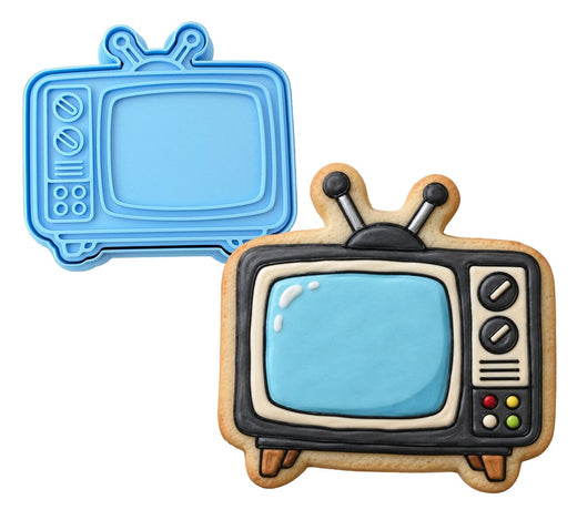 Tv Old Style 1 Cookie Cutter | Stamp | Stencil - SHARP EDGES - FAST Shipping - Choose Your Own Size! #1 Cookie Cutter Lady LITTLE - 3 Inches (7.62cm) **BUNDLE** Cutter + Stamp 