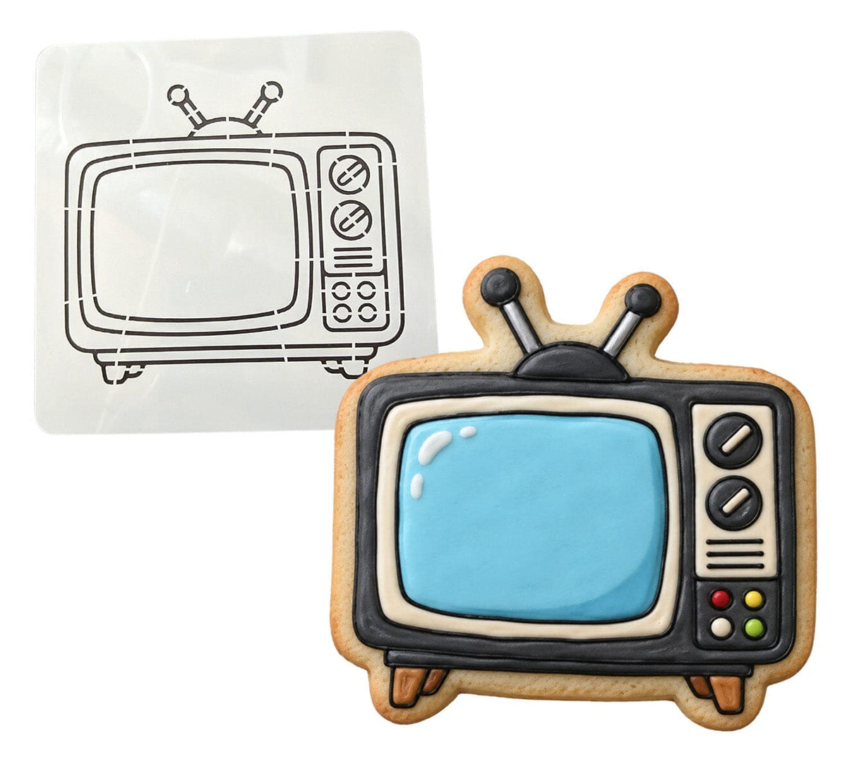 Tv Old Style 1 Cookie Cutter | Stamp | Stencil - SHARP EDGES - FAST Shipping - Choose Your Own Size! #1 Cookie Cutter Lady LITTLE - 3 Inches (7.62cm) Stencil ONLY 