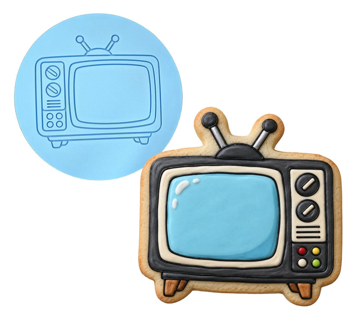 Tv Old Style 1 Cookie Cutter | Stamp | Stencil - SHARP EDGES - FAST Shipping - Choose Your Own Size! #1 Cookie Cutter Lady LITTLE - 3 Inches (7.62cm) Debosser ONLY 