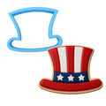 Uncle Sam's Hat Cookie Cutter Outline & Stamp 1 St Pats / July 4th Cookie Cutter Lady MINI - 2 Inches (5cm) Cookie Cutter ONLY (Outline) 