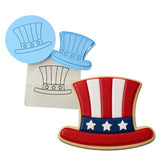 Uncle Sam's Hat Cookie Cutter Outline & Stamp 1 St Pats / July 4th Cookie Cutter Lady MINI - 2 Inches (5cm) **FULL SET BUNDLE** Cutter + Stamp + Stencil + Debosser **BEST DEAL** 