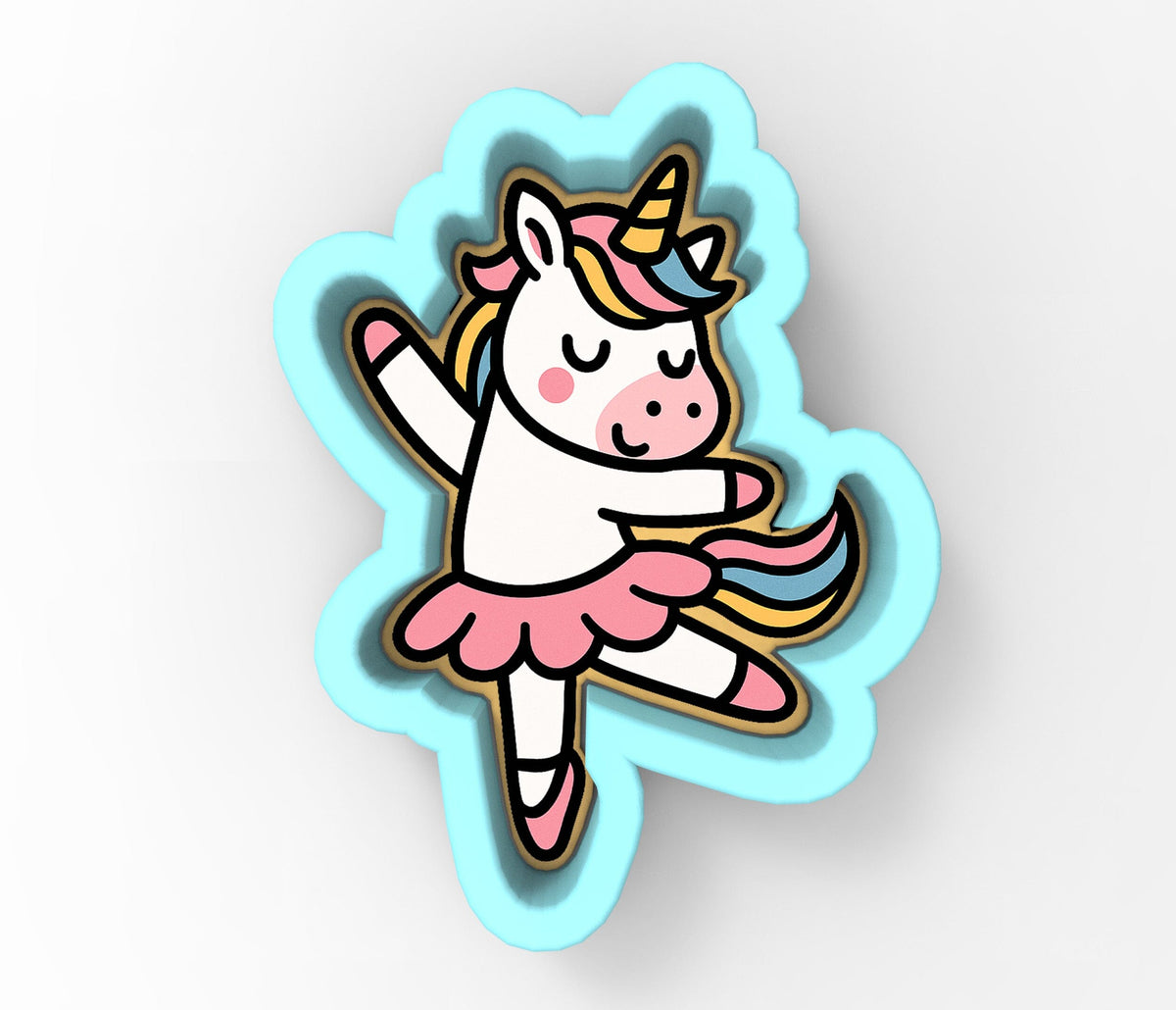 a cute little unicorn with a pink skirt