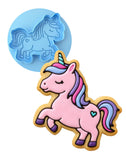 Unicorn Body Cookie Cutter | Stamp | Stencil #4 Animals & Dinosaurs Cookie Cutter Lady MINI - 2 Inches (5cm) **BUNDLE** Cutter + Debosser 