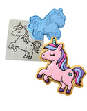 Unicorn Body Cookie Cutter | Stamp | Stencil #4 Animals & Dinosaurs Cookie Cutter Lady 