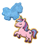 Unicorn Body Cookie Cutter | Stamp | Stencil #4 Animals & Dinosaurs Cookie Cutter Lady MINI - 2 Inches (5cm) **BUNDLE** Cutter + Stamp 