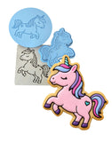 Unicorn Body Cookie Cutter | Stamp | Stencil #4 Animals & Dinosaurs Cookie Cutter Lady MINI - 2 Inches (5cm) **FULL SET BUNDLE** Cutter + Stamp + Stencil + Debosser **BEST DEAL** 