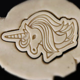 Unicorn Face Cookie Cutter Stamp & Outline #2 Wedding / Baby / V Day Cookie Cutter Lady 