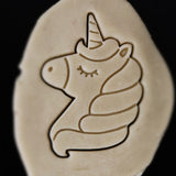Unicorn Face Cookie Cutter Stamp & Outline #3 Wedding / Baby / V Day Cookie Cutter Lady 