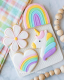 Unicorn Face Cookie Cutter Stamp & Outline #3 Wedding / Baby / V Day Cookie Cutter Lady 