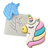 Unicorn Face Cookie Cutter Stamp & Outline #3 Wedding / Baby / V Day Cookie Cutter Lady 