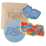 USA Stars Cookie Cutter Outline & Stamp 1 St Pats / July 4th Cookie Cutter Lady 