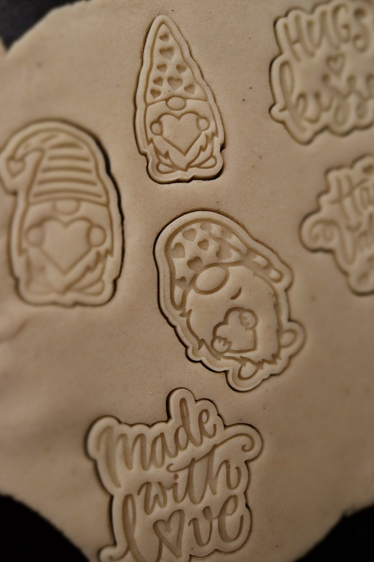 Valentine Gnome Dots Cookie Cutter | Stamp | Stencil Wedding / Baby / V Day Cookie Cutter Lady 