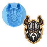 Viking Cookie Cutter | Stamp | Stencil #1 Boys/ Army / Outdoorsman Cookie Cutter Lady MINI - 2 Inches (5cm) **BUNDLE** Cutter + Debosser 