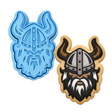 Viking Cookie Cutter | Stamp | Stencil #1 Boys/ Army / Outdoorsman Cookie Cutter Lady MINI - 2 Inches (5cm) **BUNDLE** Cutter + Stamp 